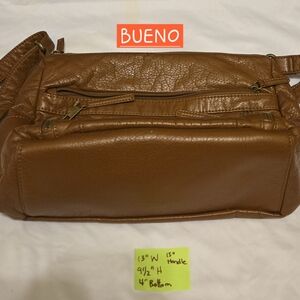 Bueno Tan Messenger Bag with Soft Leather and Classic Design